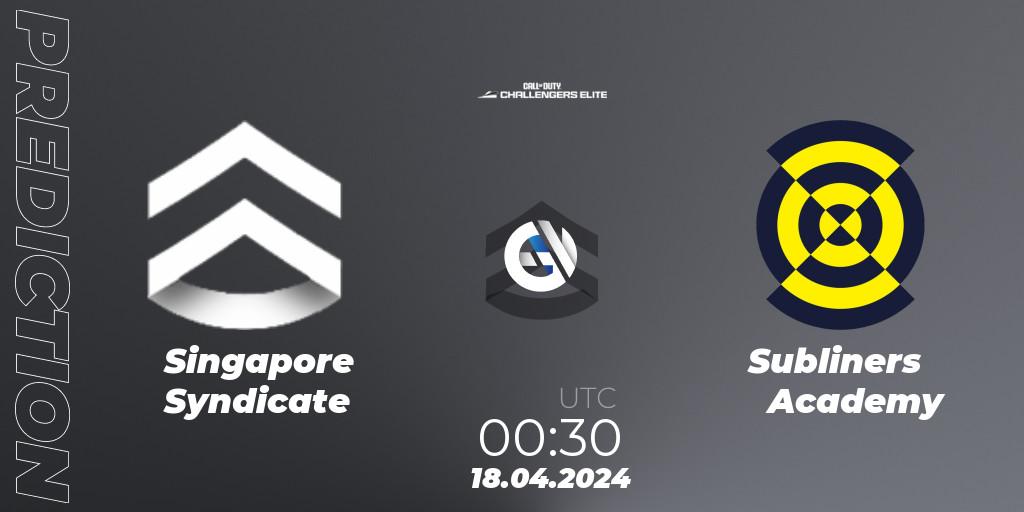 Singapore Syndicate - Subliners Academy: ennuste. 17.04.2024 at 23:30, Call of Duty, Call of Duty Challengers 2024 - Elite 2: NA