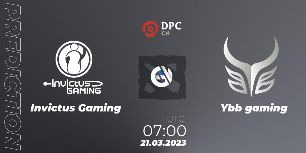 Invictus Gaming - Ybb gaming: ennuste. 21.03.23, Dota 2, DPC 2023 Tour 2: China Division I (Upper)