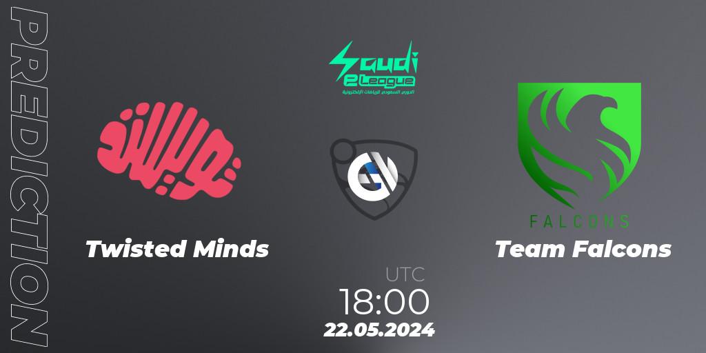 Twisted Minds - Team Falcons: ennuste. 22.05.2024 at 18:00, Rocket League, Saudi eLeague 2024 - Major 2: Online Major Phase 1