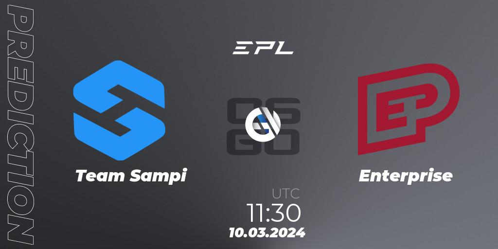 Team Sampi - Enterprise: ennuste. 09.03.2024 at 11:30, Counter-Strike (CS2), European Pro League Season 14