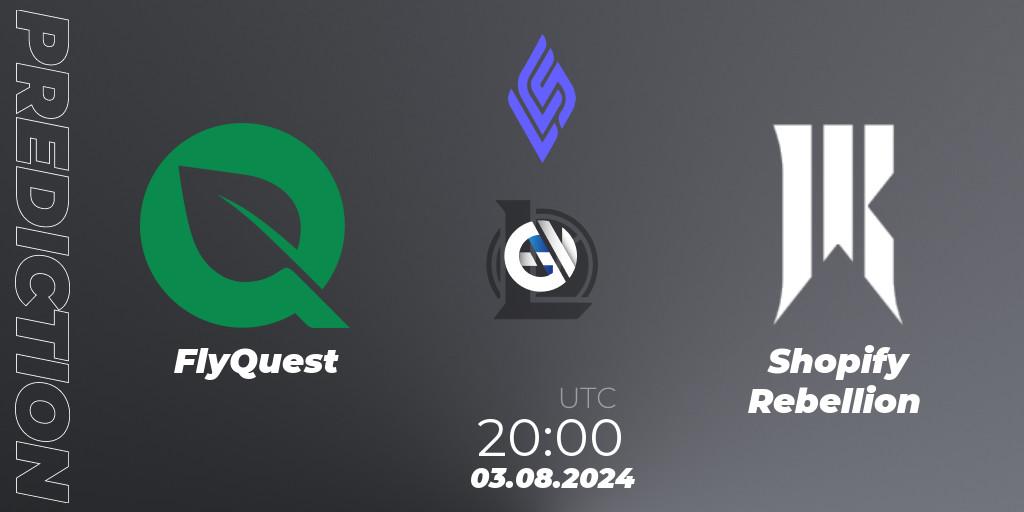 FlyQuest - Shopify Rebellion: ennuste. 03.08.2024 at 20:00, LoL, LCS Summer 2024 - Group Stage