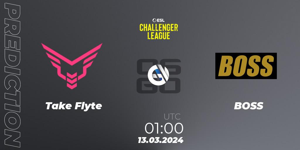 Take Flyte - BOSS: ennuste. 23.05.2024 at 02:00, Counter-Strike (CS2), ESL Challenger League Season 47: North America
