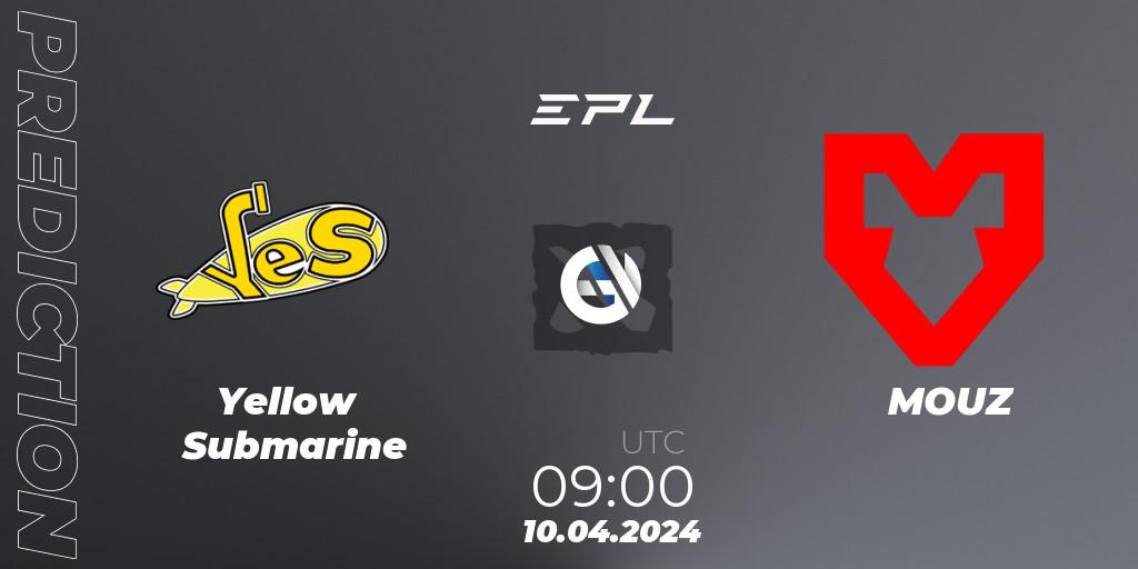 Yellow Submarine - MOUZ: ennuste. 10.04.24, Dota 2, European Pro League Season 17