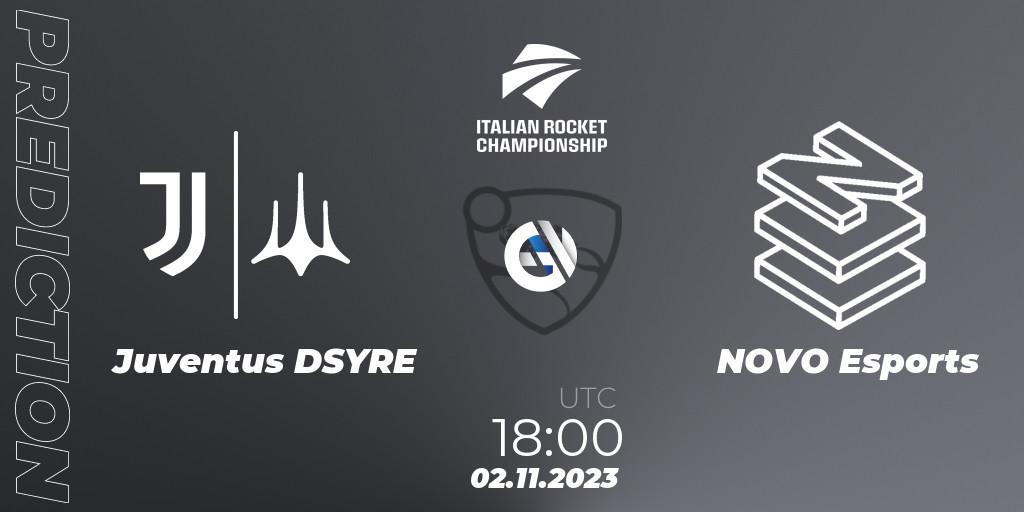 Juventus DSYRE - NOVO Esports: ennuste. 02.11.2023 at 18:00, Rocket League, Italian Rocket Championship Season 11Serie A Relegation