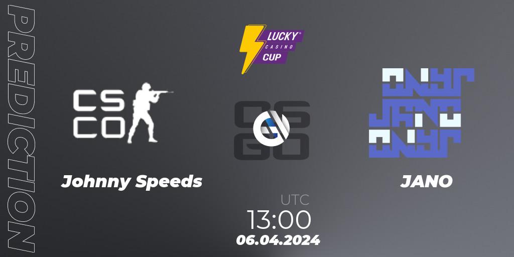 Johnny Speeds - JANO: ennuste. 06.04.2024 at 13:00, Counter-Strike (CS2), Esportal LuckyCasino Cup 2024