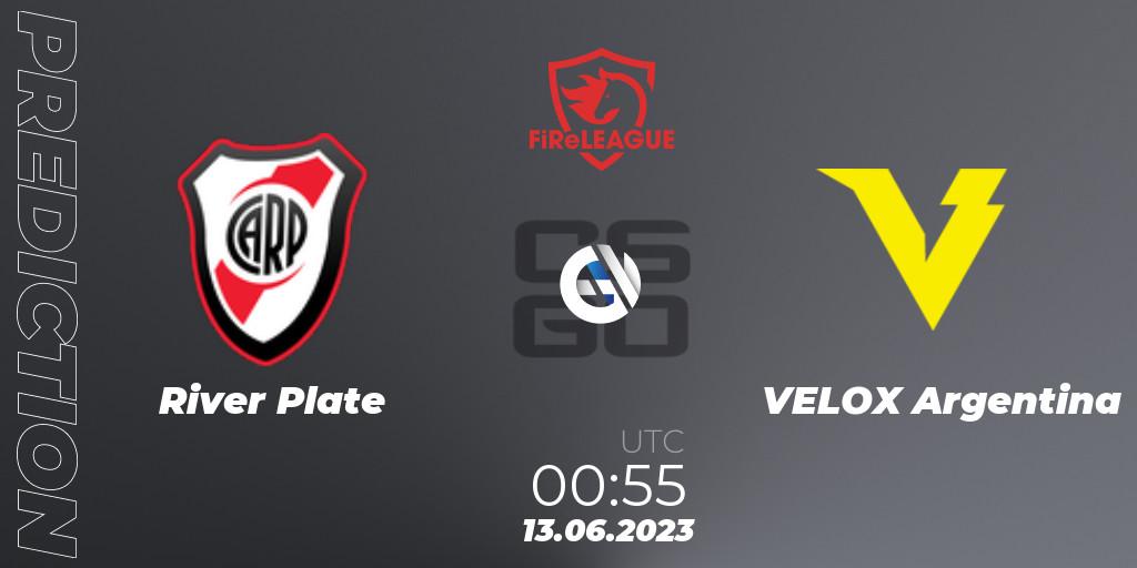 River Plate - VELOX Argentina: ennuste. 13.06.2023 at 00:55, Counter-Strike (CS2), FiReLEAGUE Argentina 2023: Closed Qualifier