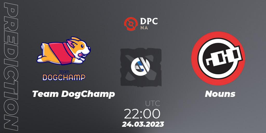 Team DogChamp - Nouns: ennuste. 24.03.23, Dota 2, DPC 2023 Tour 2: NA Division I (Upper)