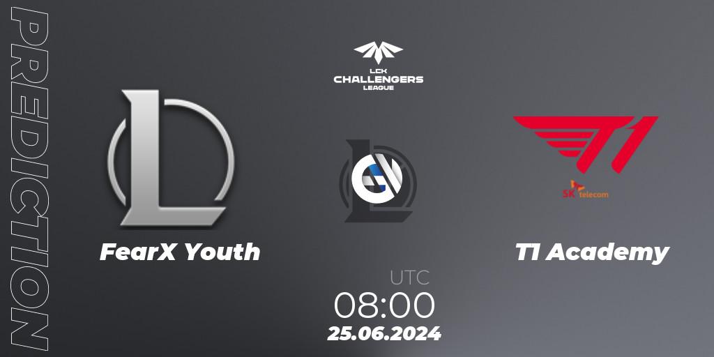 FearX Youth - T1 Academy: ennuste. 25.06.2024 at 08:00, LoL, LCK Challengers League 2024 Summer - Group Stage