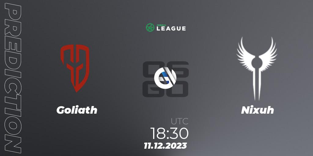 Goliath - Nixuh: ennuste. 12.12.23, CS2 (CS:GO), ESEA Season 47: Open Division - South Africa