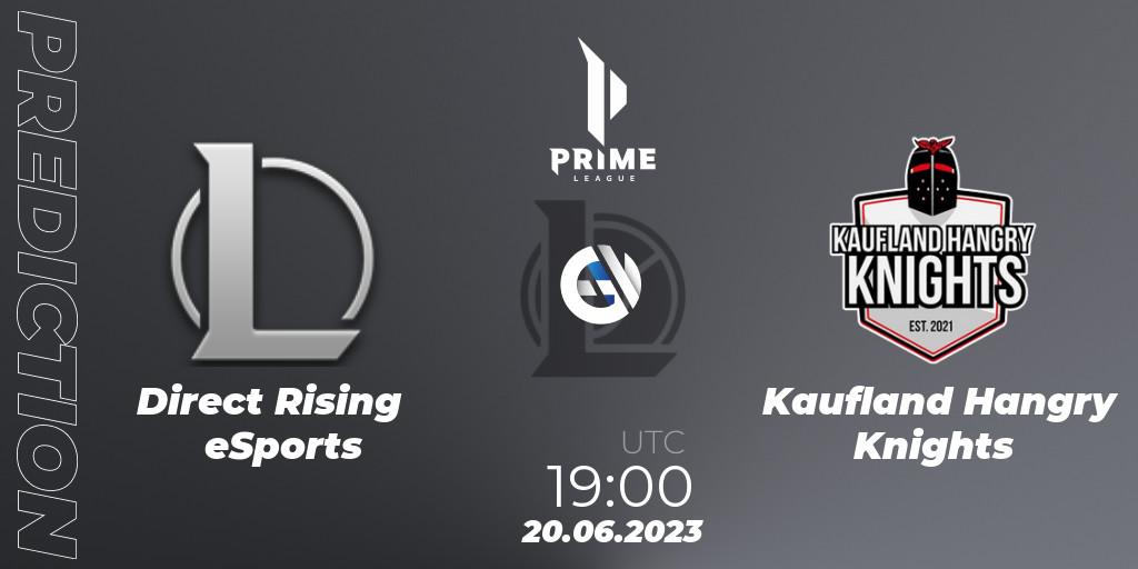 Direct Rising eSports - Kaufland Hangry Knights: ennuste. 20.06.2023 at 19:00, LoL, Prime League 2nd Division Summer 2023