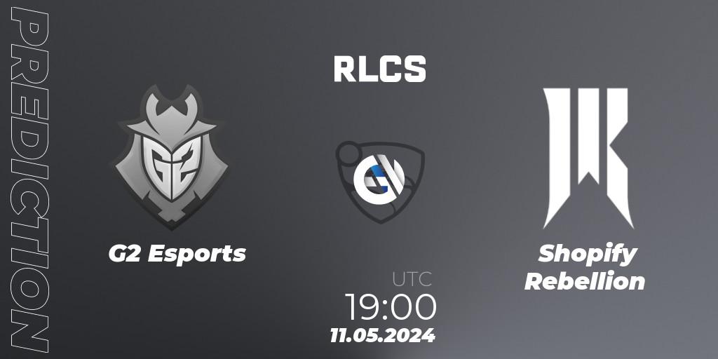 G2 Esports - Shopify Rebellion: ennuste. 11.05.2024 at 19:00, Rocket League, RLCS 2024 - Major 2: NA Open Qualifier 5