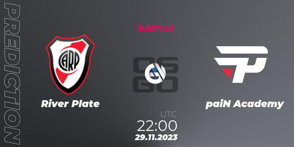 River Plate - paiN Academy: ennuste. 29.11.2023 at 17:00, Counter-Strike (CS2), BLÉSTI 2.0