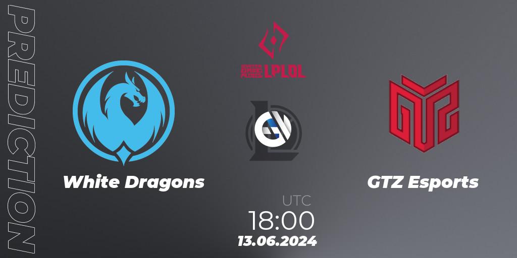 White Dragons - GTZ Esports: ennuste. 13.06.2024 at 18:00, LoL, LPLOL Split 2 2024