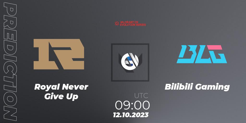 Royal Never Give Up - Bilibili Gaming: ennuste. 12.10.2023 at 09:00, VALORANT, VALORANT China Evolution Series Act 2: Selection - Play-In