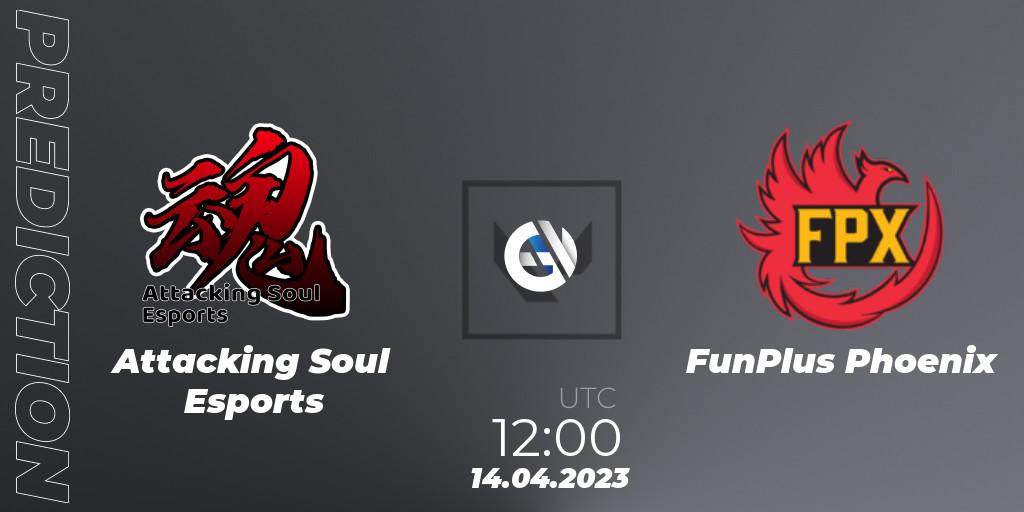 Attacking Soul Esports - FunPlus Phoenix: ennuste. 14.04.2023 at 12:00, VALORANT, FGC Valorant Invitational 2023: Act 1