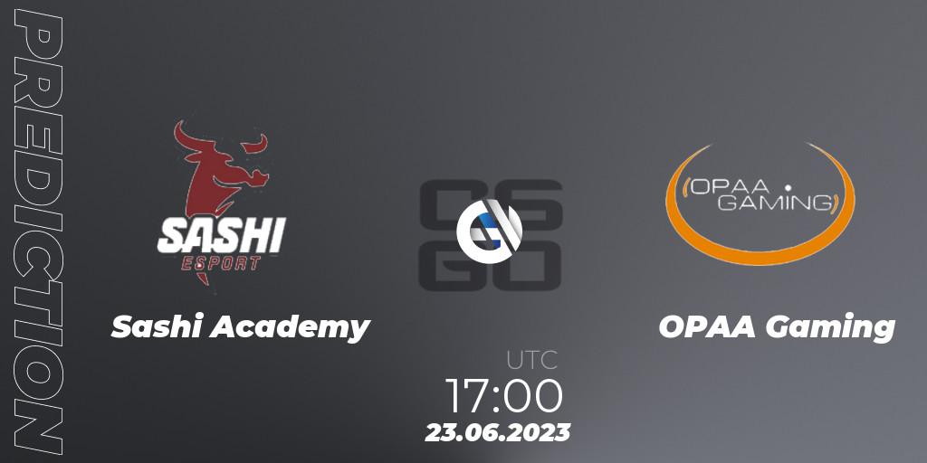 Sashi Academy - OPAA Gaming: ennuste. 23.06.2023 at 17:00, Counter-Strike (CS2), Preasy Summer Cup 2023