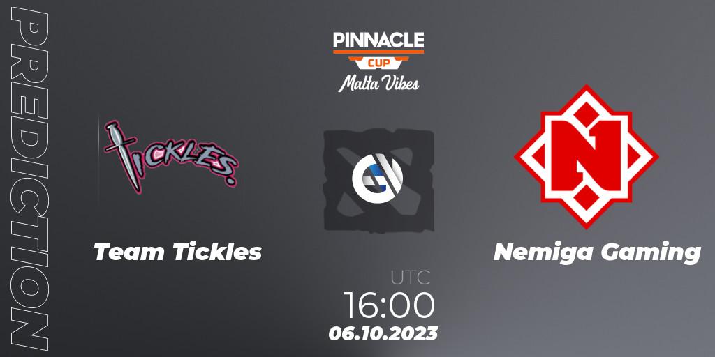 Team Tickles - Nemiga Gaming: ennuste. 06.10.23, Dota 2, Pinnacle Cup: Malta Vibes #4