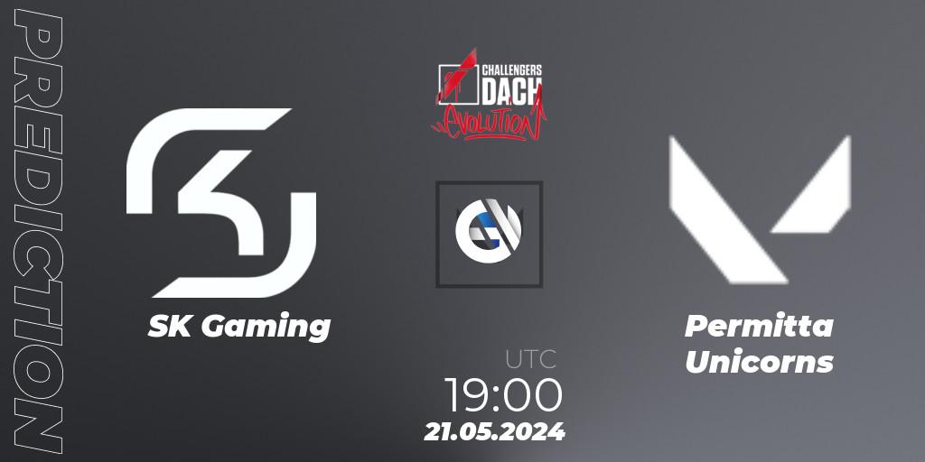 SK Gaming - Permitta Unicorns: ennuste. 21.05.2024 at 19:00, VALORANT, VALORANT Challengers 2024 DACH: Evolution Split 2