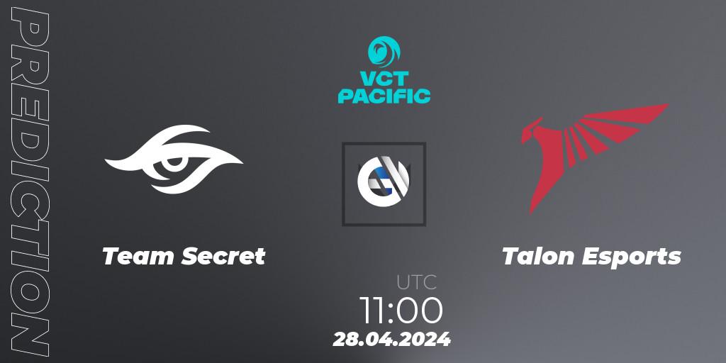 Team Secret - Talon Esports: ennuste. 28.04.24, VALORANT, VALORANT Champions Tour 2024: Pacific League - Stage 1 - Group Stage