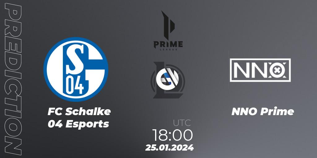 FC Schalke 04 Esports - NNO Prime: ennuste. 25.01.2024 at 18:00, LoL, Prime League Spring 2024 - Group Stage