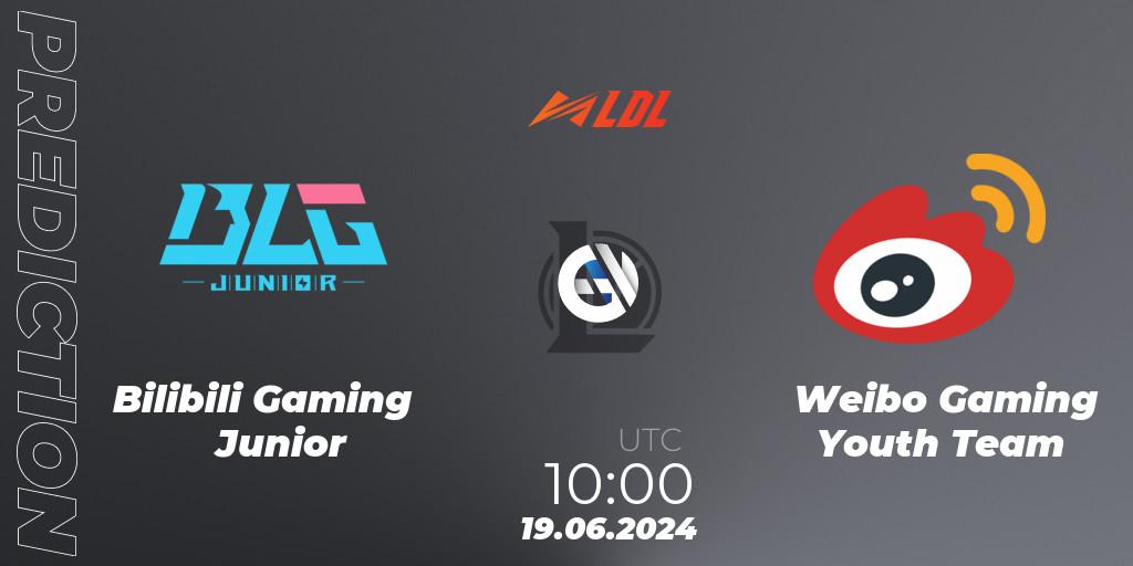 Bilibili Gaming Junior - Weibo Gaming Youth Team: ennuste. 19.06.2024 at 10:00, LoL, LDL 2024 - Stage 3