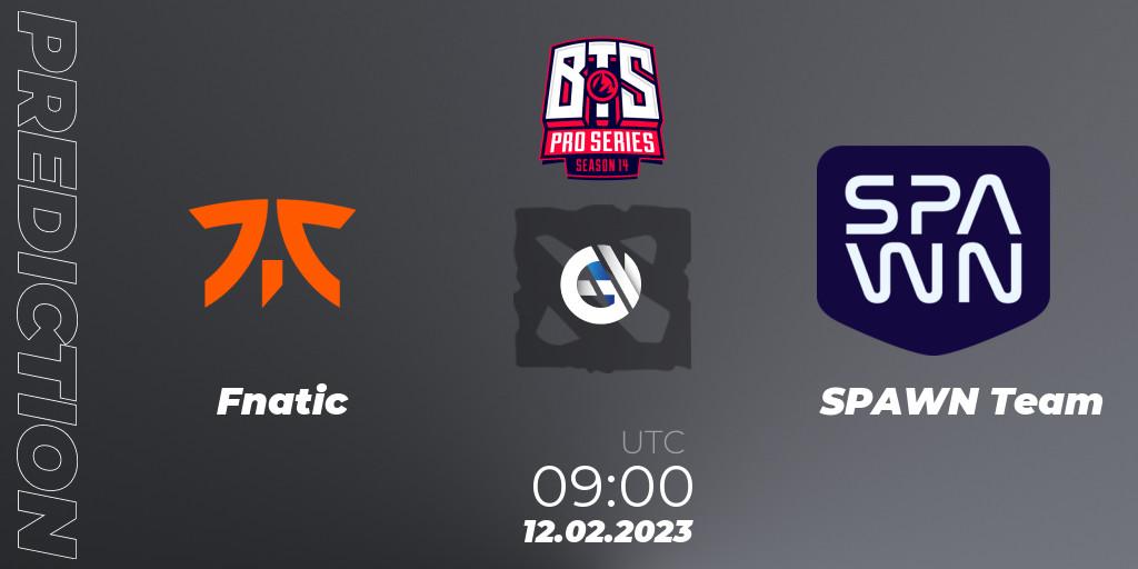 Fnatic - SPAWN Team: ennuste. 13.02.23, Dota 2, BTS Pro Series Season 14: Southeast Asia