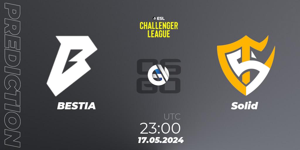 BESTIA - Solid: ennuste. 17.05.2024 at 23:00, Counter-Strike (CS2), ESL Challenger League Season 47: South America