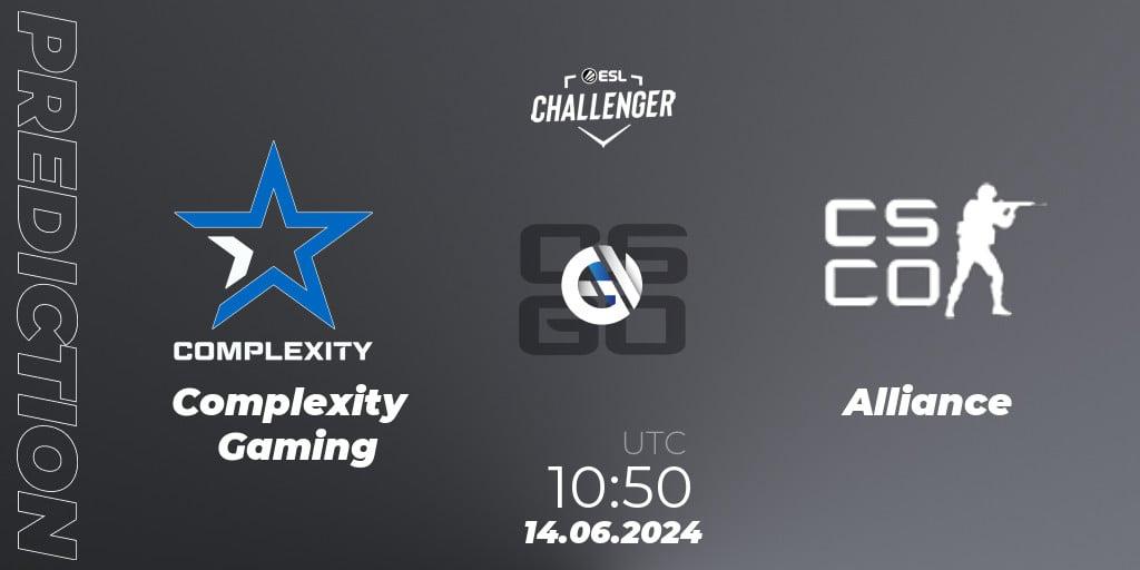 Complexity Gaming - Alliance: ennuste. 14.06.2024 at 11:10, Counter-Strike (CS2), ESL Challenger Jönköping 2024