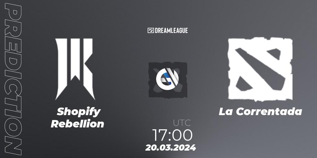 Shopify Rebellion - La Correntada: ennuste. 20.03.24, Dota 2, DreamLeague Season 23: North America Closed Qualifier