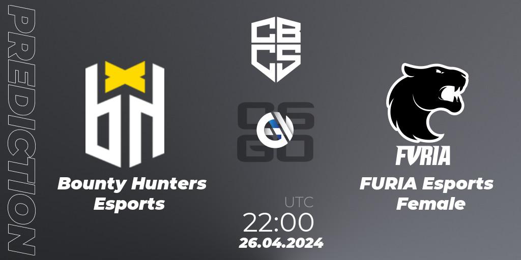 Bounty Hunters Esports - FURIA Esports Female: ennuste. 26.04.24, CS2 (CS:GO), CBCS Season 4: Open Qualifier #2