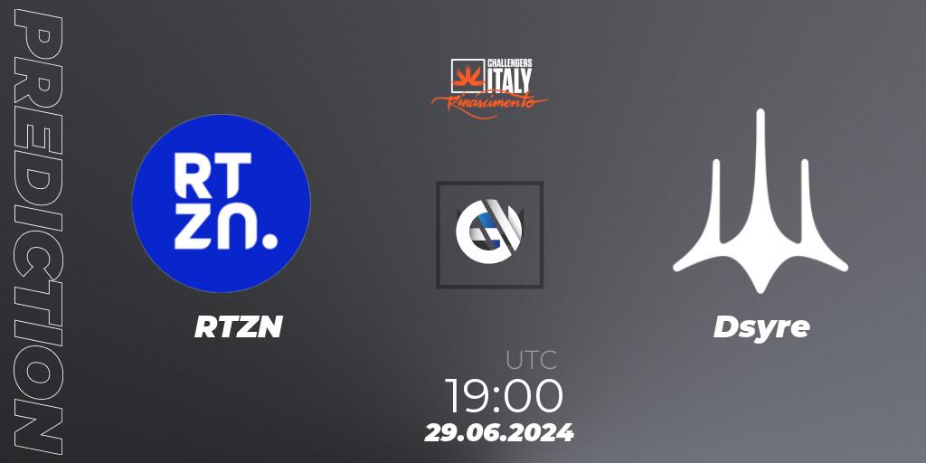 RTZN - Dsyre: ennuste. 29.06.2024 at 19:00, VALORANT, VALORANT Challengers 2024 Italy: Rinascimento Split 2