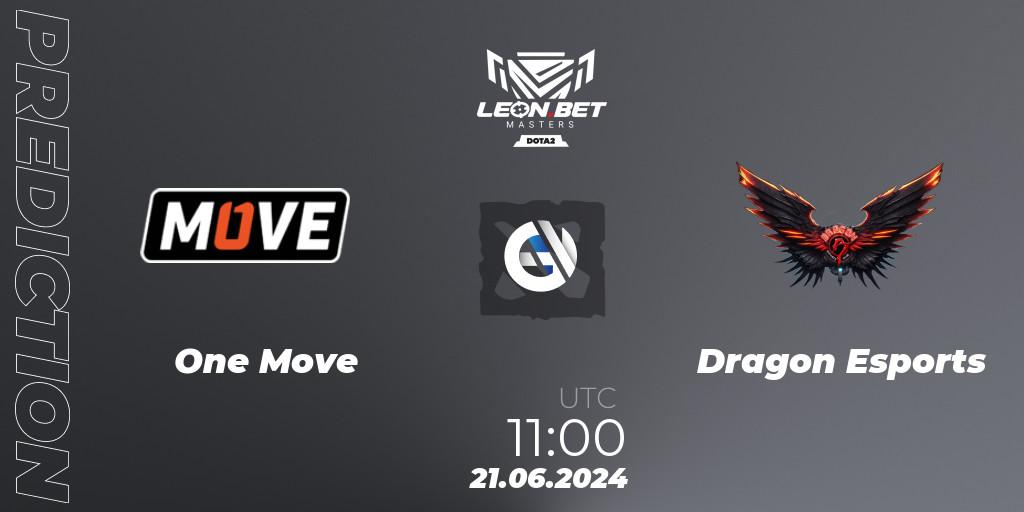 One Move - Dragon Esports: ennuste. 21.06.2024 at 11:00, Dota 2, Leon Masters #1