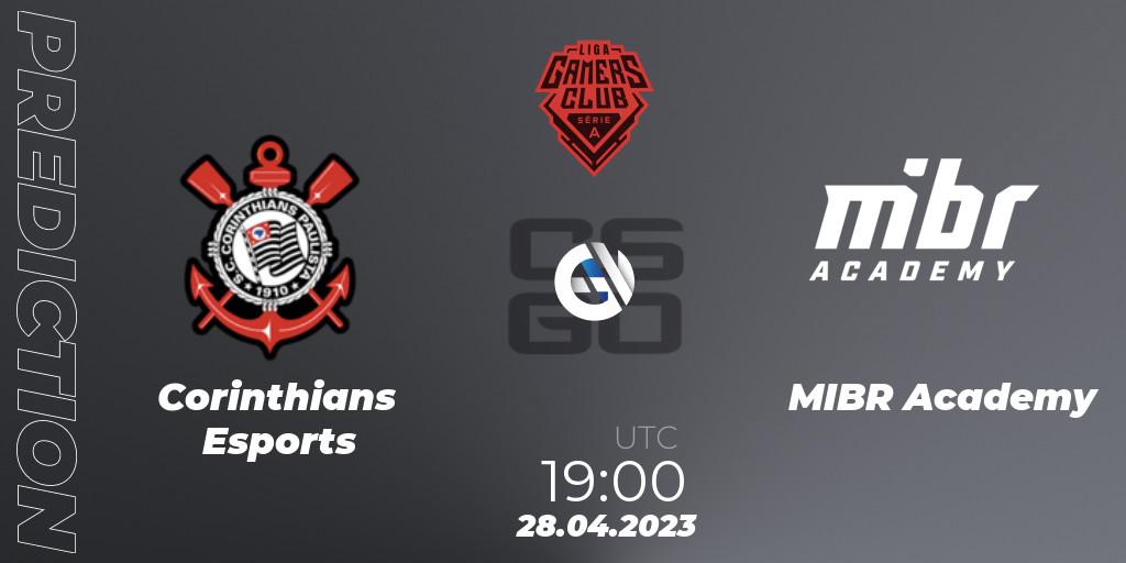 Corinthians Esports - MIBR Academy: ennuste. 28.04.2023 at 19:00, Counter-Strike (CS2), Gamers Club Liga Série A: April 2023