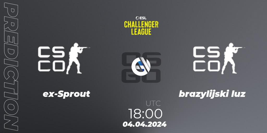ex-Sprout - brazylijski luz: ennuste. 04.04.2024 at 18:00, Counter-Strike (CS2), ESL Challenger League Season 47: Europe