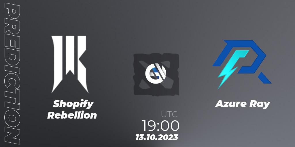 Shopify Rebellion - Azure Ray: ennuste. 13.10.23, Dota 2, The International 2023 - Group Stage