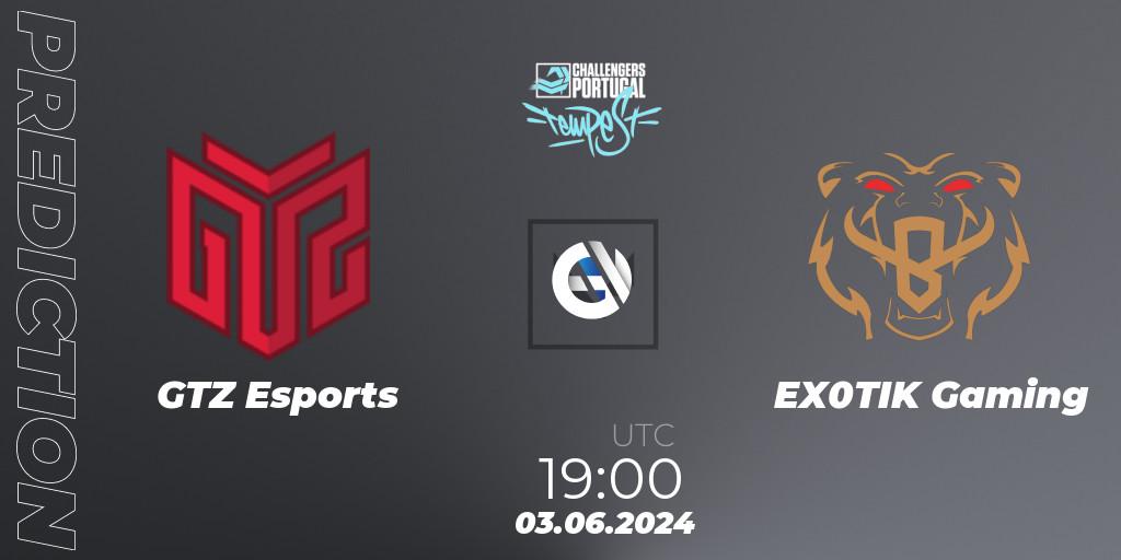 GTZ Esports - EX0TIK Gaming: ennuste. 03.06.2024 at 18:00, VALORANT, VALORANT Challengers 2024 Portugal: Tempest Split 2