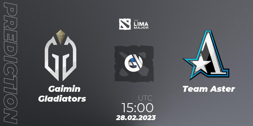 Gaimin Gladiators - Team Aster: ennuste. 28.02.23, Dota 2, The Lima Major 2023