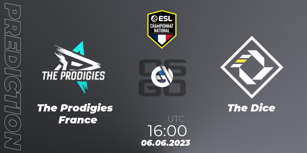 The Prodigies France - The Dice: ennuste. 06.06.2023 at 16:00, Counter-Strike (CS2), ESL Championnat National Spring 2023