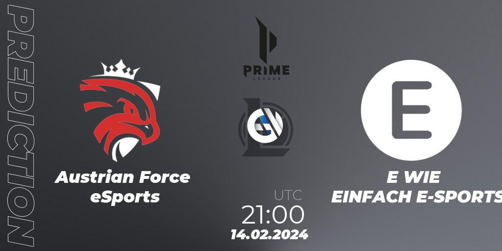Austrian Force eSports - E WIE EINFACH E-SPORTS: ennuste. 14.02.24, LoL, Prime League Spring 2024 - Group Stage