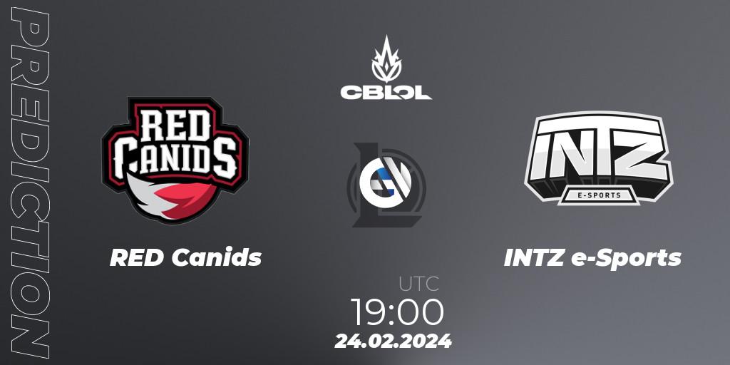 RED Canids - INTZ e-Sports: ennuste. 24.02.24, LoL, CBLOL Split 1 2024 - Group Stage
