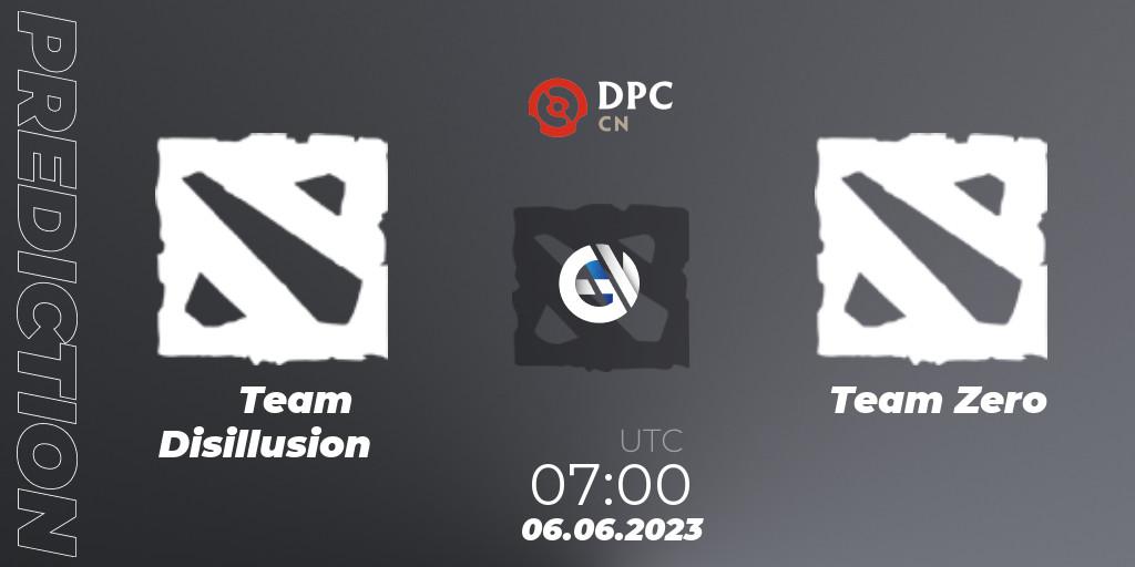 Team Disillusion - Team Zero: ennuste. 06.06.23, Dota 2, DPC 2023 Tour 3: CN Division II (Lower)