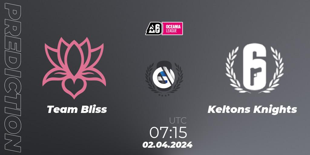 Team Bliss - Keltons Knights: ennuste. 02.04.24, Rainbow Six, Oceania League 2024 - Stage 1