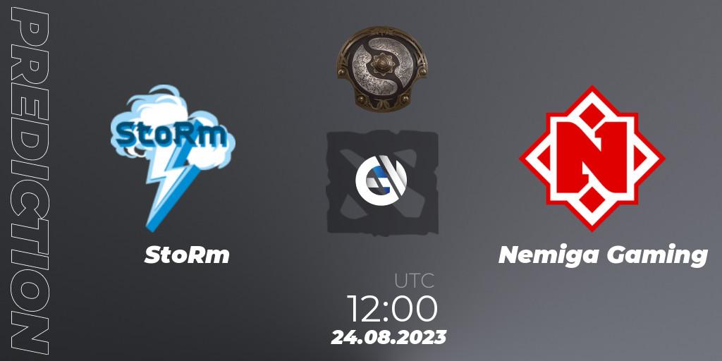 StoRm - Nemiga Gaming: ennuste. 24.08.2023 at 12:07, Dota 2, The International 2023 - Eastern Europe Qualifier
