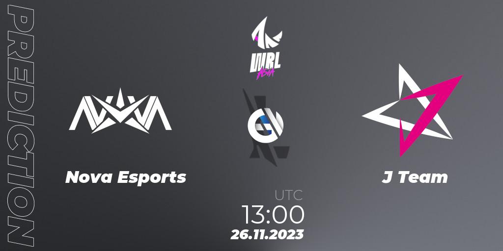 Nova Esports - J Team: ennuste. 26.11.2023 at 13:00, Wild Rift, WRL Asia 2023 - Season 2 - Regular Season