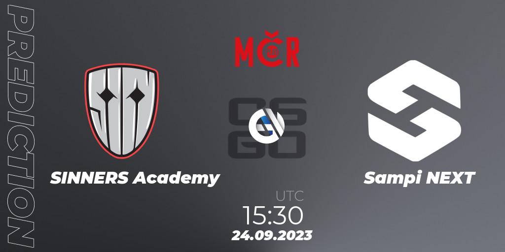 SINNERS Academy - Sampi NEXT: ennuste. 24.09.2023 at 14:30, Counter-Strike (CS2), Tipsport Cup Prague Fall 2023: Closed Qualifier