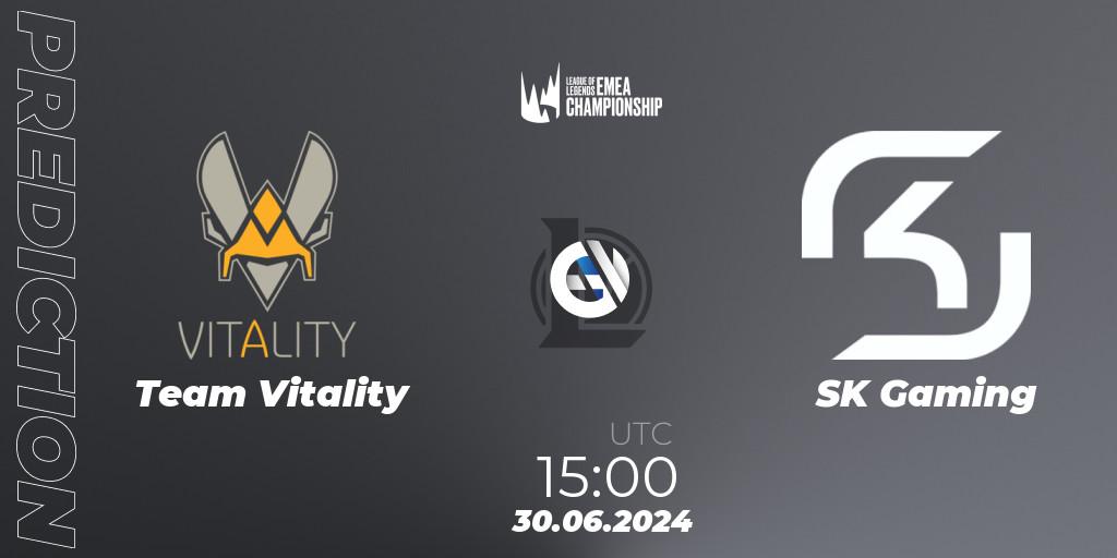 Team Vitality - SK Gaming: ennuste. 30.06.2024 at 15:00, LoL, LEC Summer 2024 - Regular Season