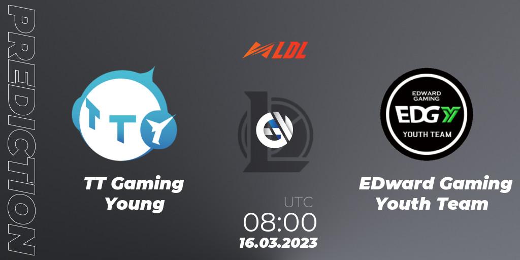 TT Gaming Young - EDward Gaming Youth Team: ennuste. 16.03.2023 at 08:00, LoL, LDL 2023 - Regular Season