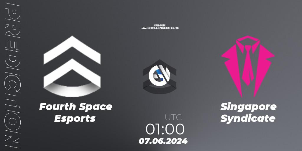 Fourth Space Esports - Singapore Syndicate: ennuste. 07.06.2024 at 00:00, Call of Duty, Call of Duty Challengers 2024 - Elite 3: NA