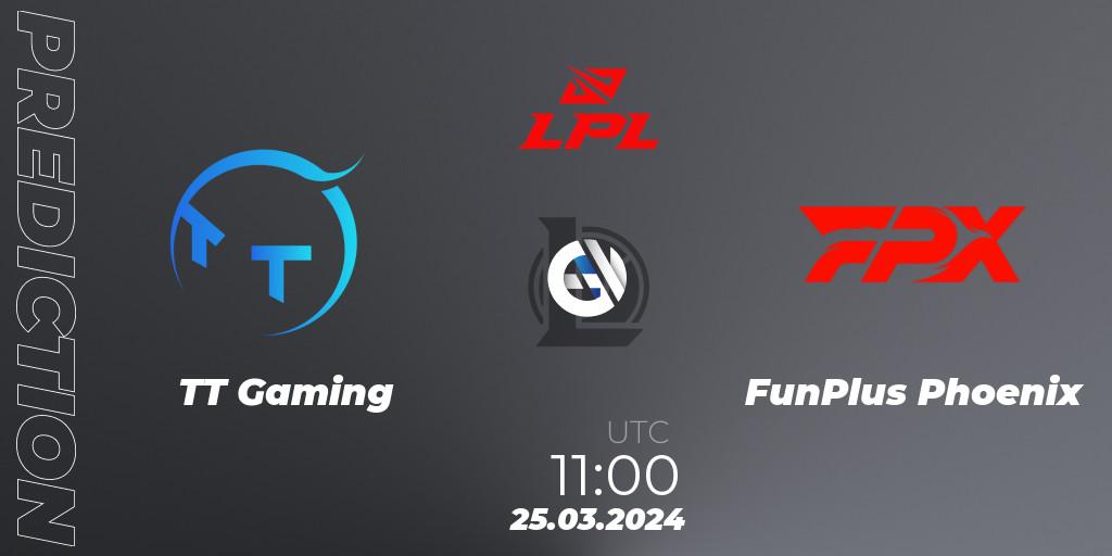 TT Gaming - FunPlus Phoenix: ennuste. 25.03.24, LoL, LPL Spring 2024 - Group Stage