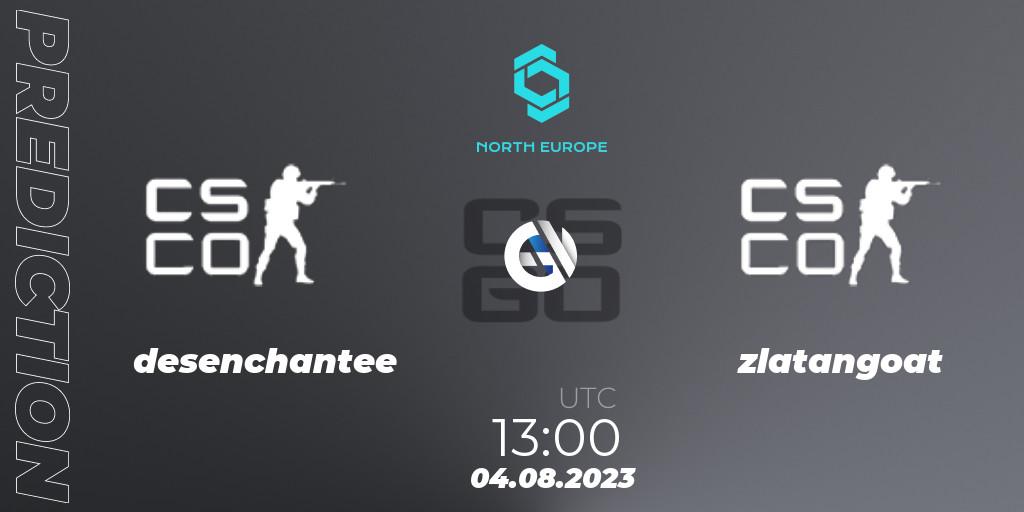 desenchantee - zlatangoat: ennuste. 04.08.2023 at 13:00, Counter-Strike (CS2), CCT North Europe Series #7: Open Qualifier